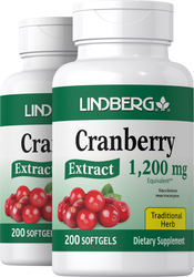 Cranberry Extract, 1200 mg, 200 Sg x 2 Bottles