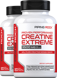 Creatine Monohydrate 3500 mg (per serving), 120 Capsules x 2 Bottles