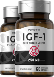 IGF-1 Deer Antler Velvet, 60 Quick Release Capsules, 2  Bottles