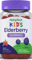 Kids Elderberry Gummies (Natural Berry), 60 Vegan Gummies