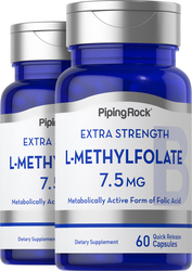L-Methylfolate Supplement 7.5 mg 60 Capsules 2 Bottles