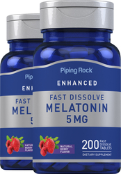 Melatonin 5 mg, 200 Fast Dissolve Tablets x 2 Bottles
