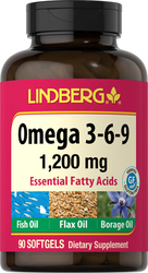 Omega 3-6-9 Fish, Flax & Borage 1200 mg, 90 Softgels