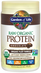 Raw Organic Plant Protein Powder (Chocolate), 23.28 oz (660 g) Bottle